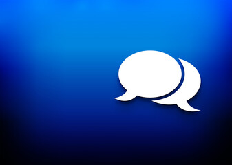 Chat icon electric blue abstract design background illustration