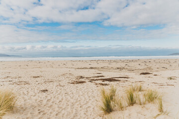 pristine untouched Australian beach in Marion Bay in Tasmania with no people