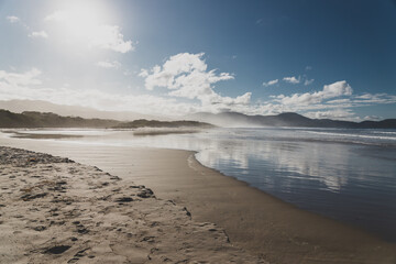 pristine untouched Australian beach in Marion Bay in Tasmania with no people