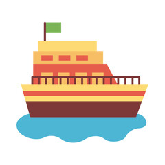 ship boat flat style icon
