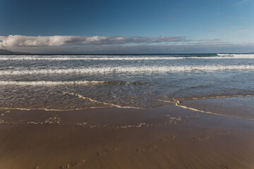 pristine untouched Australian beach in Marion Bay in Tasmania with no people