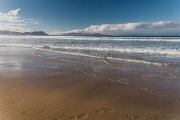 pristine untouched Australian beach in Marion Bay in Tasmania with no people