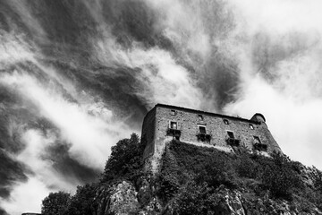 Carpinone, Molise, Isernia. The  medieval castle. 