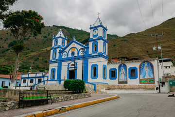 Beautiful catholic church in villages of Venezuela