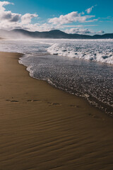 pristine untouched Australian beach in Marion Bay in Tasmania with no people