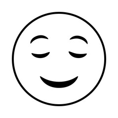 happy emoji face classic line style icon