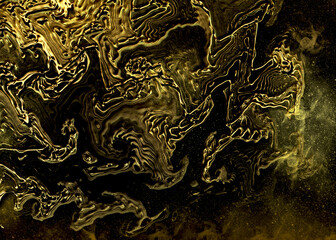 Golden abstract paper  decorative texture  background  for  artwork  - Illustration
