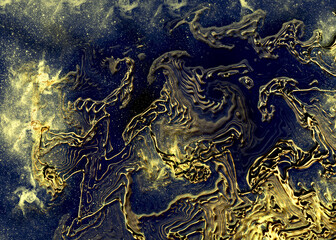 Golden abstract paper  decorative texture  background  for  artwork  - Illustration