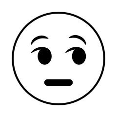 terrified emoji face classic line style icon