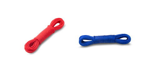  Nylon rope on a white background,with clipping path