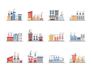 bundle of industry factory set icons