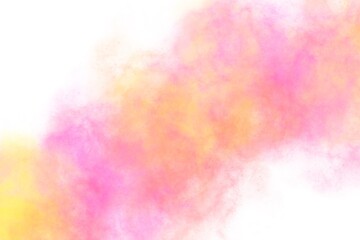 Abstract pink watercolor on white background.The color splashing in the paper.It is a hand drawn.
