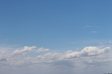 Blue sky and clouds over Silver Beach Sydney