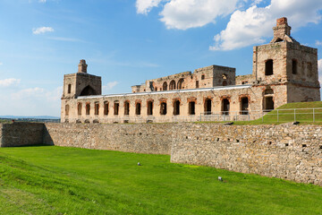 Fototapeta na wymiar Ruins of 17th century castle Krzyztopor, italian style palazzo in fortezza, Ujazd, Poland
