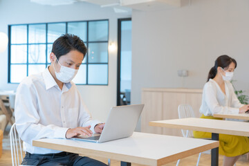 Obraz premium 人物 ポートレート マスク