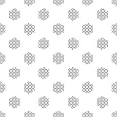 Black and white seamless pattern with halftone hexagons
