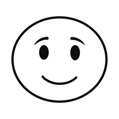 happy emoji face classic line style icon