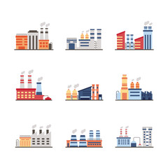 bundle of industry factory set icons