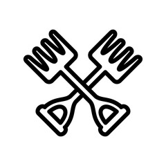 garden fork icon vector design trendy