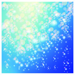 Picture, white bubbles, watercolor background, sea Used with decoration