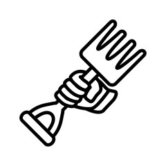 garden fork icon vector design trendy