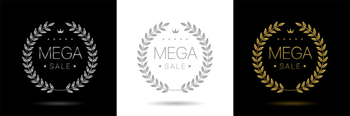 Mega sale Golden wreath icon