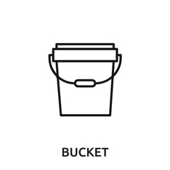bucket icon vector. bucket sign symbol for modern design.