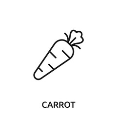 carrot icon vector. carrot sign symbol for modern design.