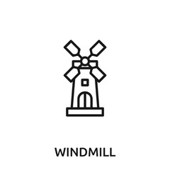 windmill icon vector. windmill sign symbol for modern design.