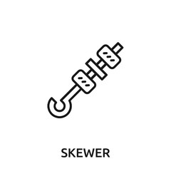 skewer icon vector. skewer sign symbol for modern design.