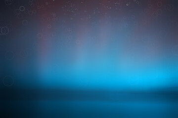 summer landscape aurora borealis, view of the radiance of the sky, abstract night nature