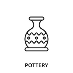 pottery icon vector. pottery sign symbol for modern design.