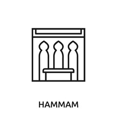 hammam icon vector. hammam sign symbol for modern design.