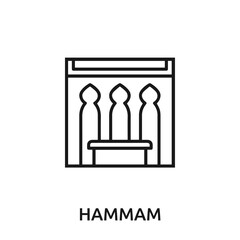 hammam icon vector. hammam sign symbol for modern design.