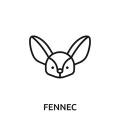 fennec icon vector. fennec sign symbol for modern design.
