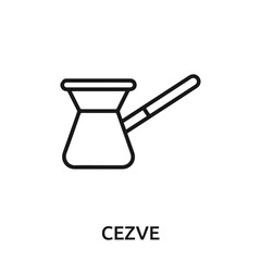 cezve icon vector. cezve sign symbol for modern design.