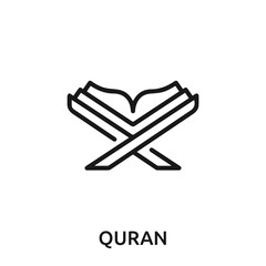 quran muslim icon vector. quran mosque icon vector symbol illustration. Modern simple vector icon for your design. quran mosque icon vector	