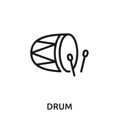 drum icon vector. drum sign symbol for modern design.