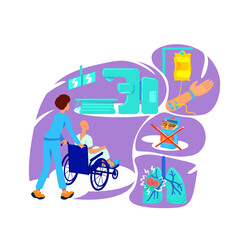 Oncology flat concept vector illustration