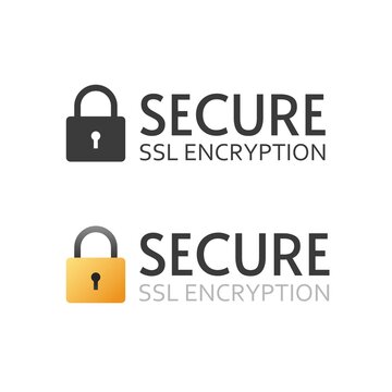 SSL secure certificate vector icon black and white sign or safe encrypted payment symbol flat pictogram, lock data protection as https technology isolated on white
