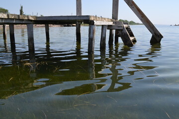 wooden pier in the water