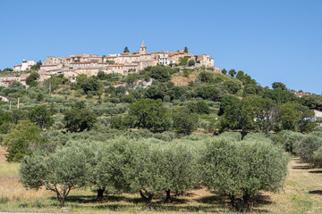 Fototapeta na wymiar Montfort is a village on a hill in french Provence