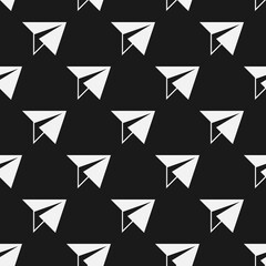 Seamless pattern with paper airplanes