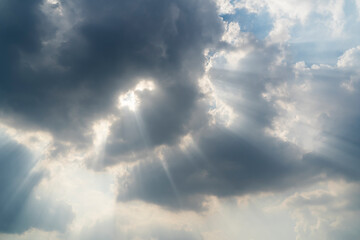 Fototapeta na wymiar White cloud in the blue sky.
