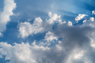 White cloud in the blue sky.