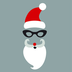 Funny Christmas card, vector illustration