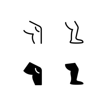 Knee Icon Logo Vector Symbol. Leg Icon