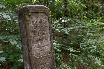 Wegweiser zum Kuhstall im Elbsandsteingebrige