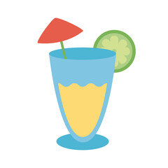 tropical cocktail flat style icon