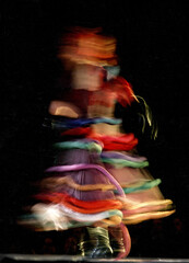 Illustration from a fashion presentation, abstract movement